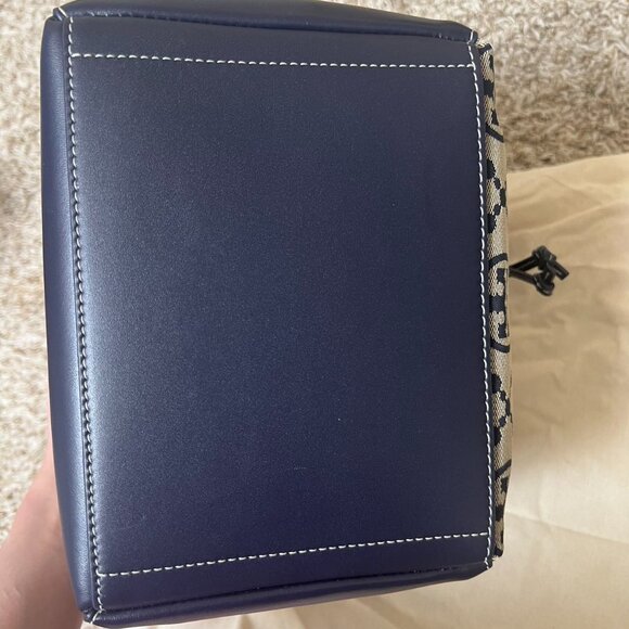 Tory Burch McGraw T Monogram Dragonfly Tote Tory Navy - Picture 5 of 10